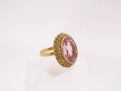 Outlet Pamono Victorian French Rose Ring with 18kt Gold, France