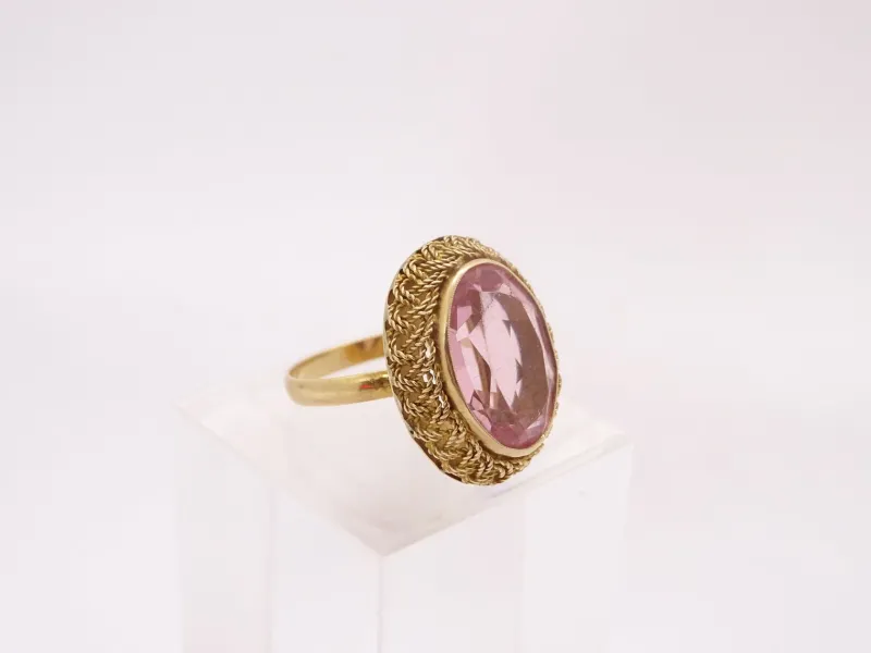 Outlet Pamono Victorian French Rose Ring with 18kt Gold, France