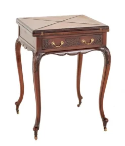 Pamono Victorian Games Envelope Card Table in Mahogany, 1890s> Game Tables
