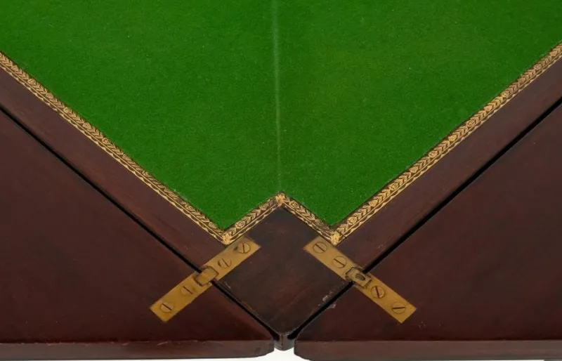 Pamono Victorian Games Envelope Card Table in Mahogany, 1890s> Game Tables