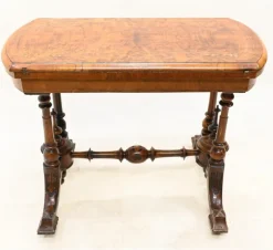 Pamono Victorian Games Table in Burr Walnut, 1880s> Game Tables