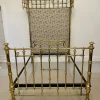 Outlet Pamono Victorian Gilded Solid Brass Half Tester Double Bed