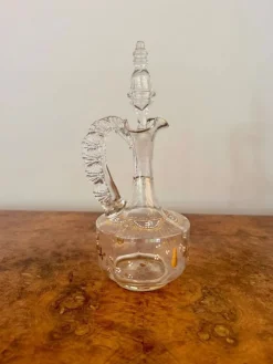 Best Pamono Victorian Glass Ewer, 1880s