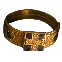 Pamono Victorian Gold Memorial Mourning Ring> Rings
