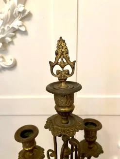 Discount Pamono Victorian Green Onyx Ornate Clock Garniture, Set of 3