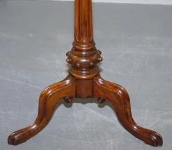 Pamono Victorian Inlaid Walnut & Hardwood Chess Table with Ornate Legs, 1880s><noscript><img width=