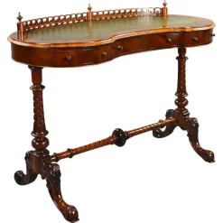 Pamono Victorian Kidney Shaped Writing Table in Rosewood, 1860> Desks
