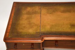 Online Pamono Victorian Leather Top Pedestal Desk, 1860s