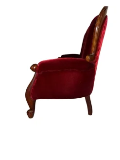 New Pamono Victorian Loveseat Miniature in Red Velvet
