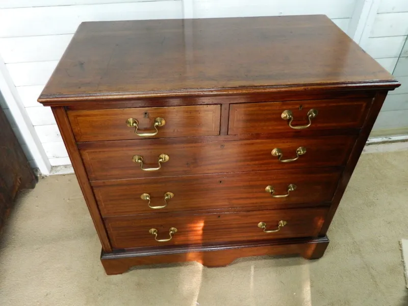 Outlet Pamono Victorian Mahogany Chest of Drawers, 1890s