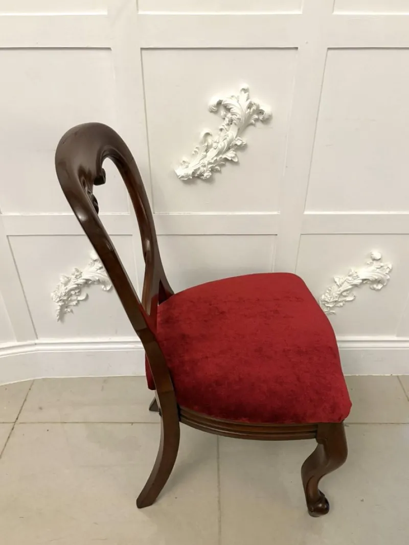 New Pamono Victorian Mahogany Dining Chairs, 1860s, Set of 6