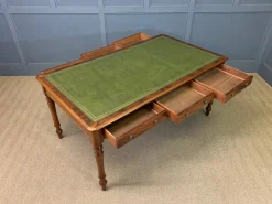 Best Pamono Victorian Mahogany 6-Drawer Writing Table, 1880s