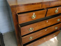 Pamono Victorian Mahogany Inlay Chest of Drawers