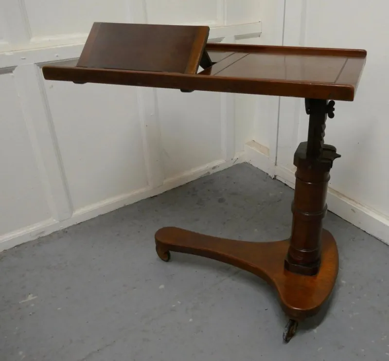 Pamono Victorian Mahogany Over Bed Reading Stand Table, 1870s> Beds & Bedroom Sets