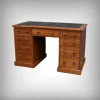 Hot Pamono Victorian Mahogany Pedestal Desk, England, Late 19th Century