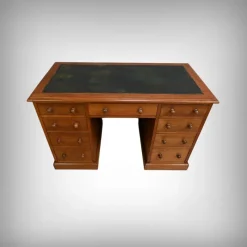Hot Pamono Victorian Mahogany Pedestal Desk, England, Late 19th Century
