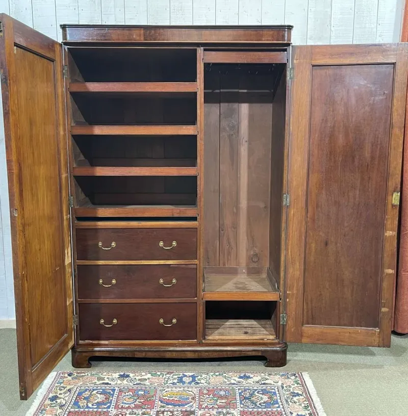 Pamono Victorian Mahogany Wardrobe, 19th Century> Cabinets & Wardrobes