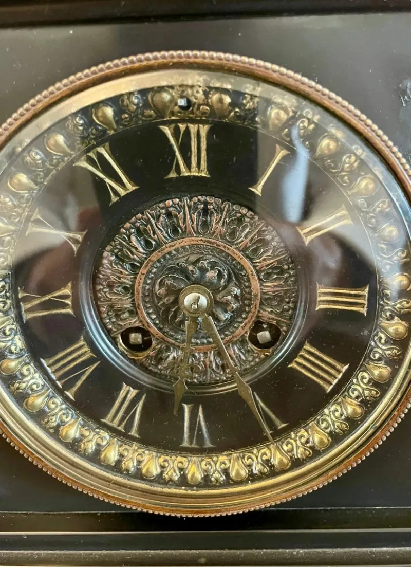 Pamono Victorian Marble Mantle Clock, 1860s> Clocks