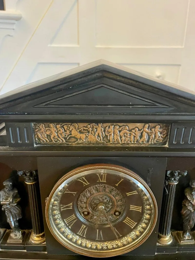 Pamono Victorian Marble Mantle Clock, 1860s> Clocks
