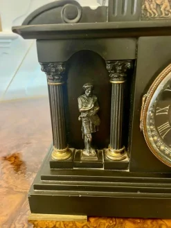 Pamono Victorian Marble Mantle Clock, 1860s><noscript><img width=