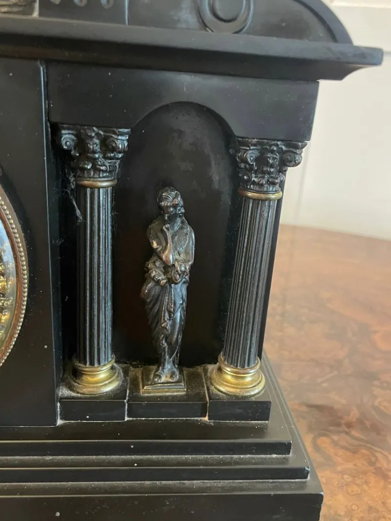Pamono Victorian Marble Mantle Clock, 1860s> Clocks