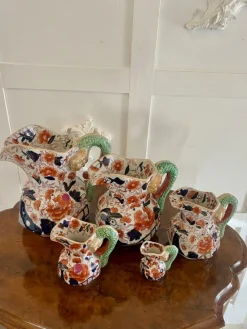 Pamono Victorian Mason Ironstone Jugs, 1880s, Set of 5> Bottles, Carafes & Jugs