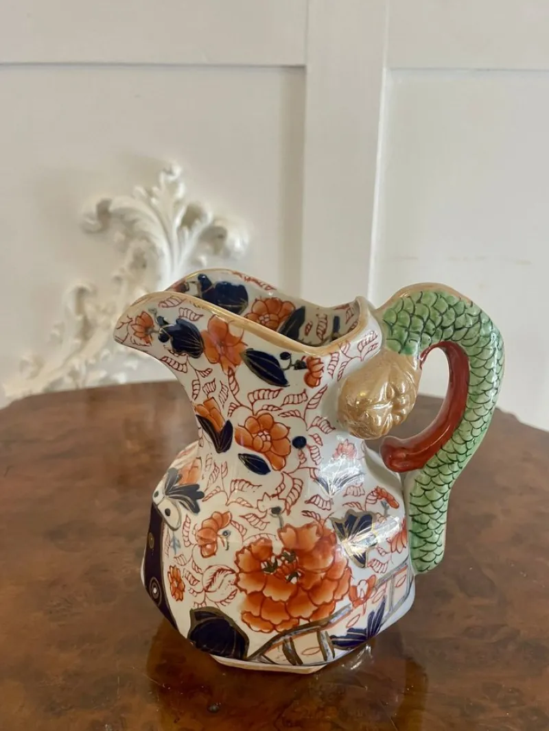 Pamono Victorian Mason Ironstone Jugs, 1880s, Set of 5> Bottles, Carafes & Jugs