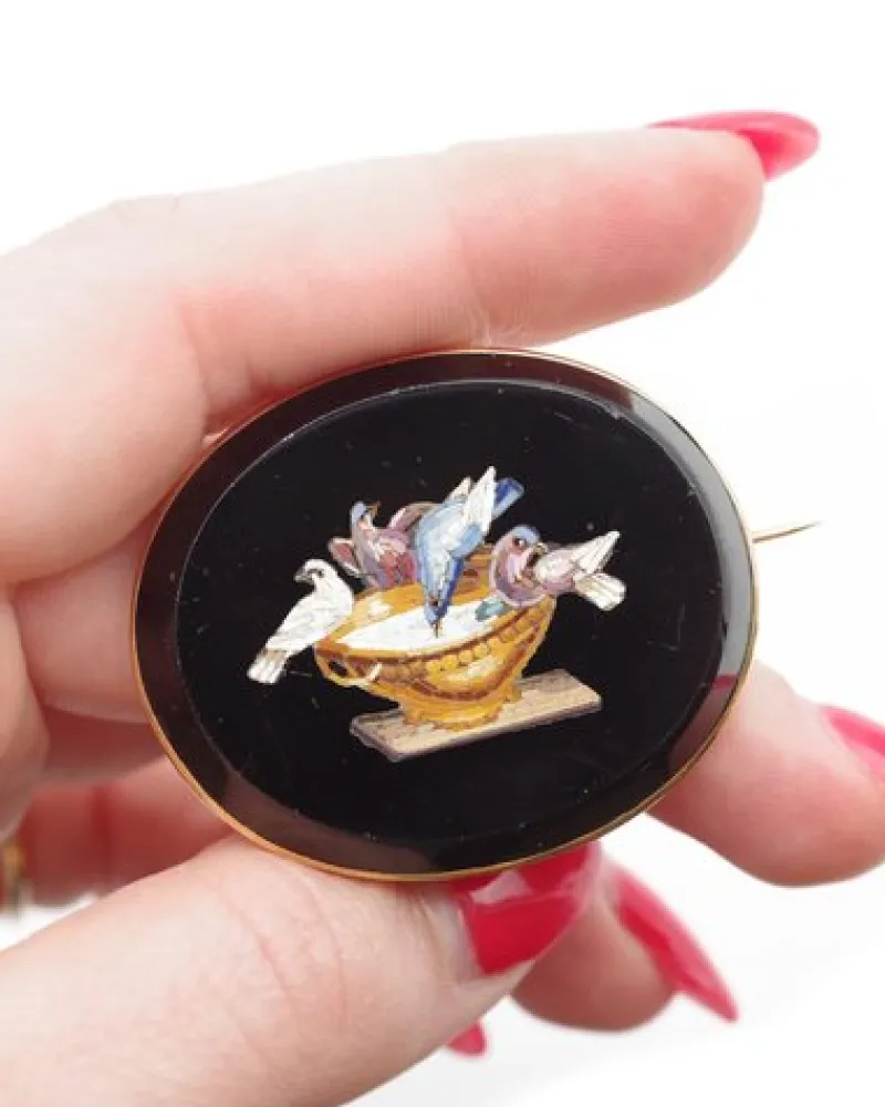 Clearance Pamono Victorian Micro Mosaic Brooch