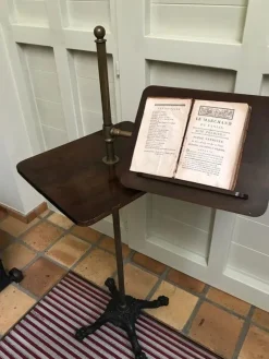 Hot Pamono Victorian Music Stand in Mahogany, Brass, Copper & Cast Iron, 1850s