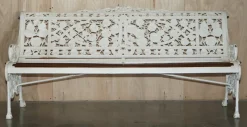Pamono Victorian Nasturtium Pattern Garden Bench from Coalbrookdale, 1870> Garden Seating