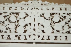Pamono Victorian Nasturtium Pattern Garden Bench from Coalbrookdale, 1870><noscript><img width=