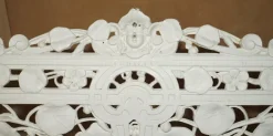 Pamono Victorian Nasturtium Pattern Garden Bench from Coalbrookdale, 1870><noscript><img width=