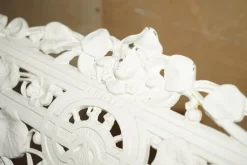 Pamono Victorian Nasturtium Pattern Garden Bench from Coalbrookdale, 1870><noscript><img width=