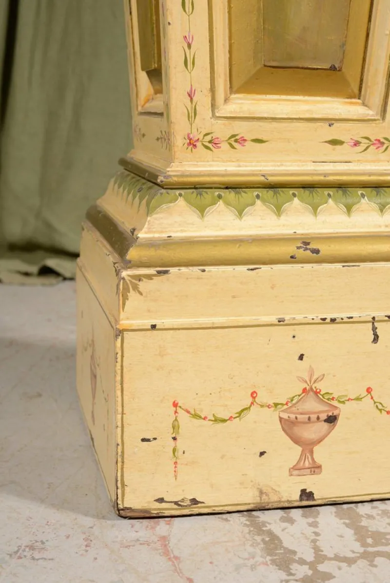 Pamono Victorian Neoclassical Painted Oak Plinth, 1900s> Pedestals And Columns