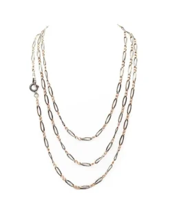 Online Pamono Victorian Niello Silver Chain