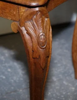 Online Pamono Victorian Oak Carved Hallway Chairs with Lion Paw Feet, Set of 2