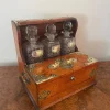 Clearance Pamono Victorian Oak Tantalus and Games Box, 1880s, Set of 9