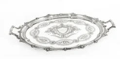 Sale Pamono Victorian Oval Silver Plated Tray by Mappin & Webb, 19th Century