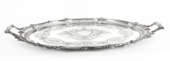 Sale Pamono Victorian Oval Silver Plated Tray by Mappin & Webb, 19th Century
