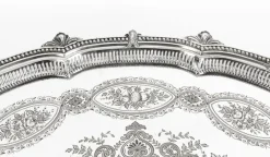 Sale Pamono Victorian Oval Silver Plated Tray by Mappin & Webb, 19th Century