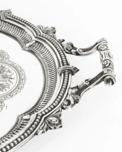 Sale Pamono Victorian Oval Silver Plated Tray by Mappin & Webb, 19th Century