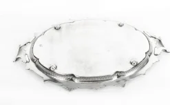 Sale Pamono Victorian Oval Silver Plated Tray by Mappin & Webb, 19th Century