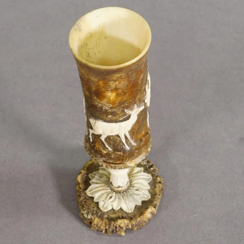 Pamono Victorian Rustic Black Forest Drinking Goblet, Germany, 1860s> Glassware
