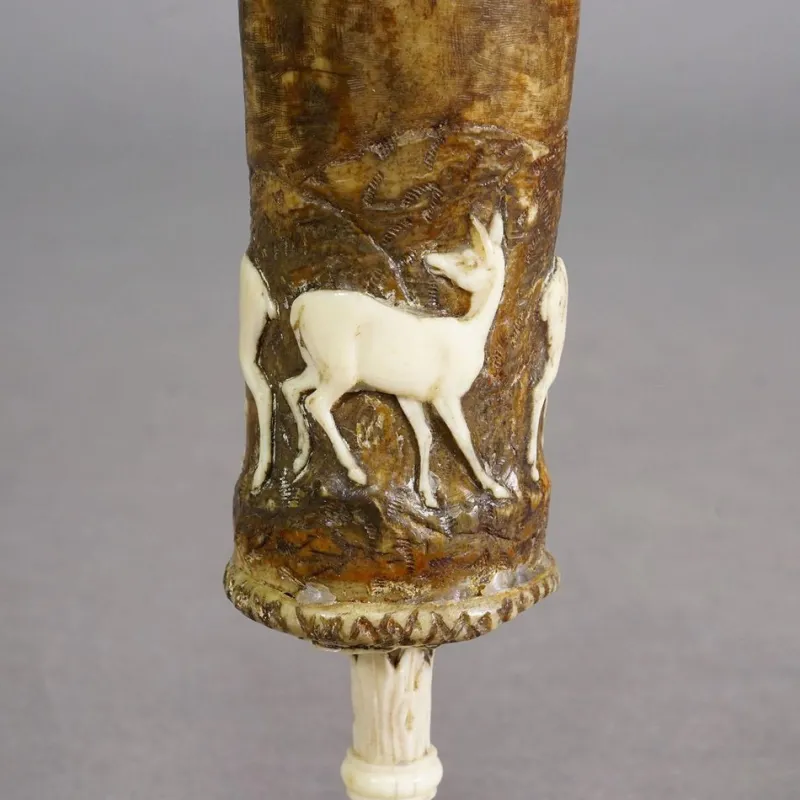 Pamono Victorian Rustic Black Forest Drinking Goblet, Germany, 1860s> Glassware