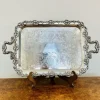 Pamono Victorian Silver Plated Ornate Serving Tray, 1880s> Trays