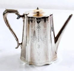 Pamono Victorian Silver Plated Tea and Coffee Set from Richard Martin & Ebenezer Hall & Co, Set of 4> Coffee & Tea Service