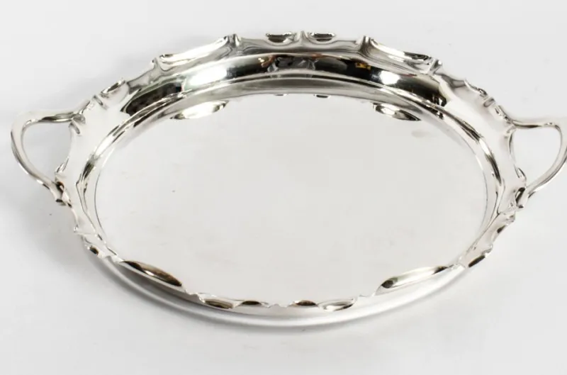 Pamono Victorian Silver Plated Tray from Walker & Hall, 1880> Trays