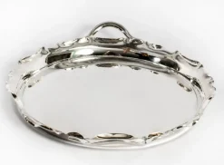 Pamono Victorian Silver Plated Tray from Walker & Hall, 1880><noscript><img width=