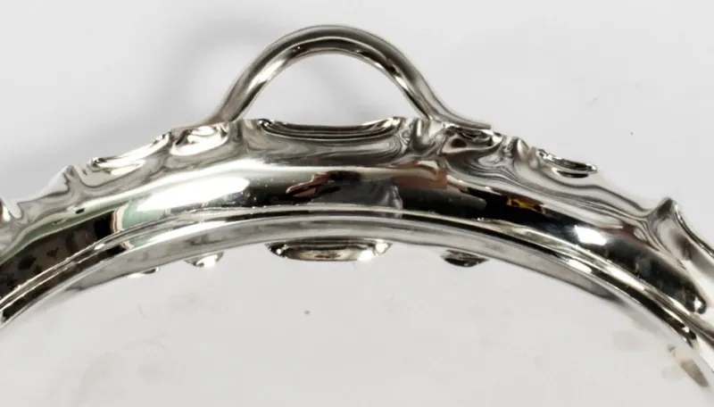 Pamono Victorian Silver Plated Tray from Walker & Hall, 1880> Trays