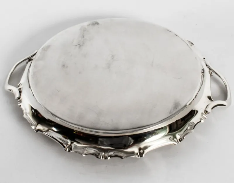 Pamono Victorian Silver Plated Tray from Walker & Hall, 1880> Trays